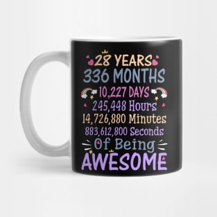 Birthday Gift 28 Years Old Being Awesome Mug